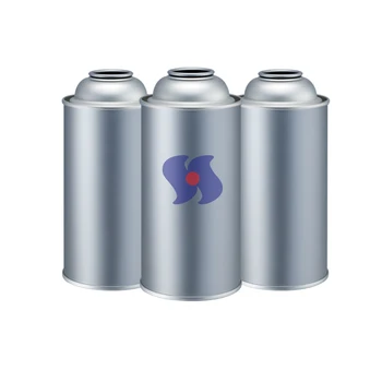 Diameter 65mm Straight-Wall Empty Aerosol Tinplate Cans Round Shape For Butane Gas