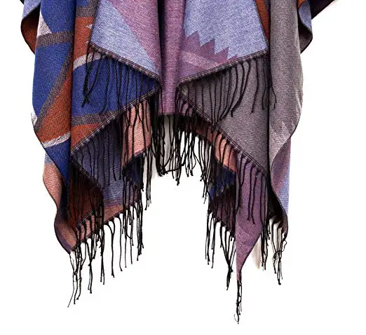 Durable Using Low Price Women and Ladies Wool Cashmere Poncho Knit Blanket Pattern Winter Cape Shawl Poncho for Women