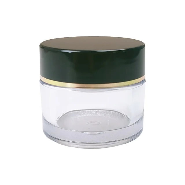 Empty tall clear plastic jars 15g lip balm jar cream jar cosmetic
