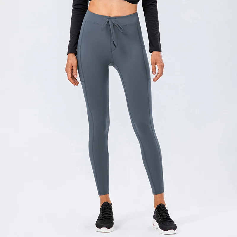 Custom Drawstring Workout Tights High 