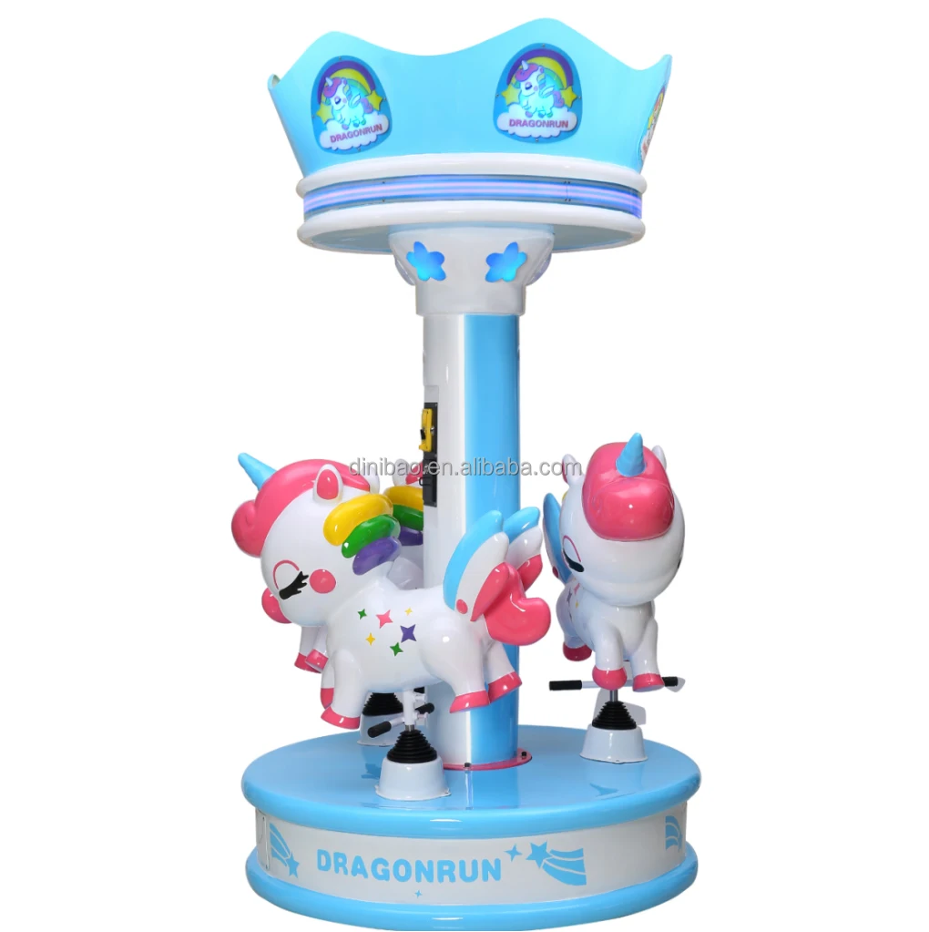 豪華な回転木馬ユニコーン、3人乗りアーケードコイン式ゲーム機（ゲームセンター向け）