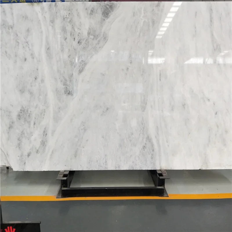 Popular pure royal white Cary ice jade backlight onyx marble slab for home interior wall flooring tiles decor