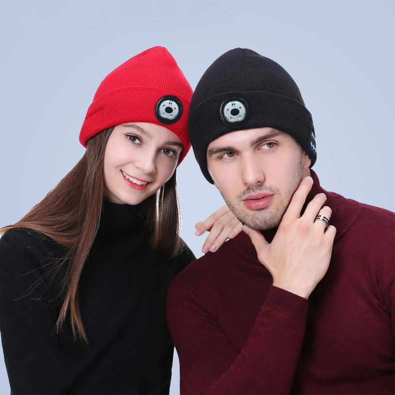 Headlamp Cap Winter Outdoor Flashlight 