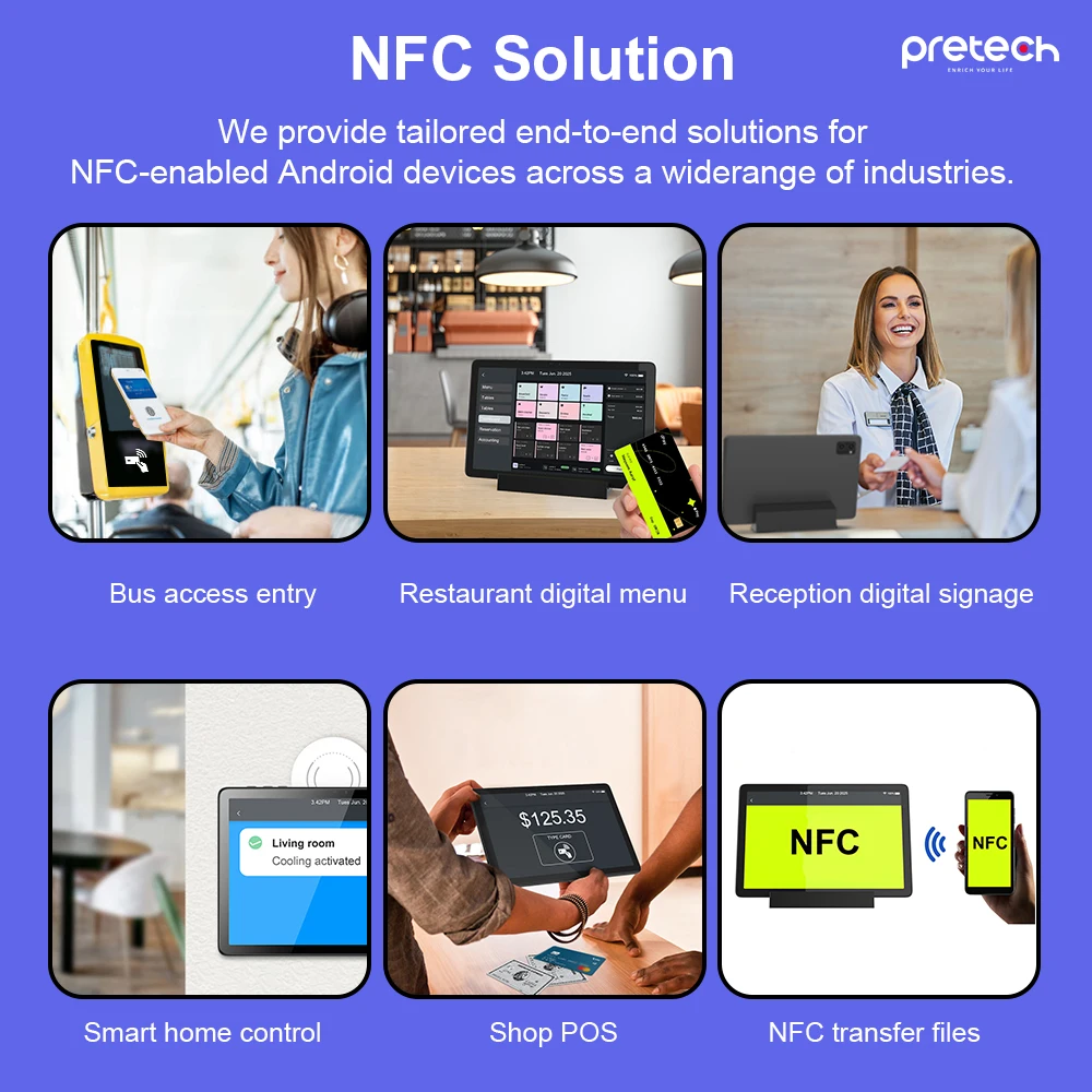 Customize Android Tablet with Rfid Reader Nfc Android 13 Mt8168 Mt8768 Octa Core Tablet Terminal Pos 10inch