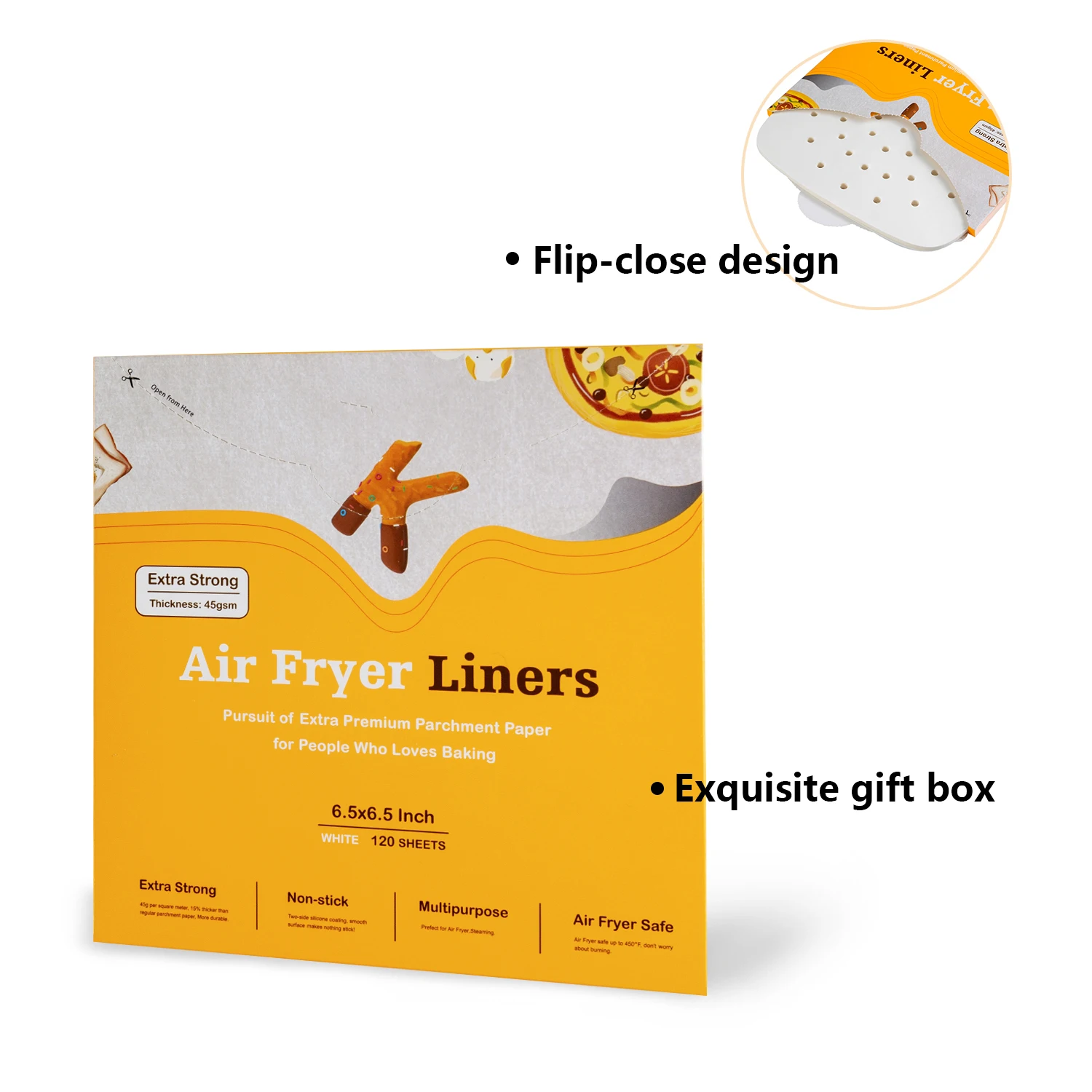 A4 Greaseproof Freezer Paper Food Packaging Custom Parchment Sheets