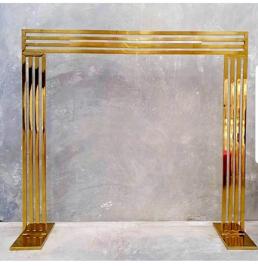 Wholesale Gold Stainless Steel Square Wedding Metal Backdrop Frame Stand For Wedding Events