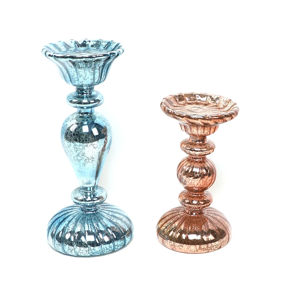 Wholesale glass tube candle holder arms round base cheap crystal candelabra wedding tall centerpieces candlesticks