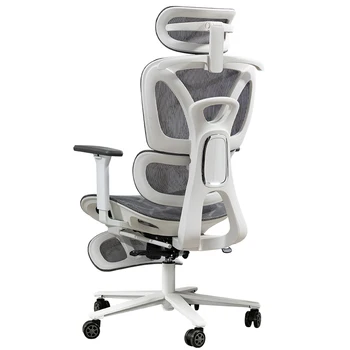 2024 Modern New Design Full-Grid Office Chair Fabric Rotation Ergonomic Chair Line Control Mechanism Headrest Can Be Adjusted