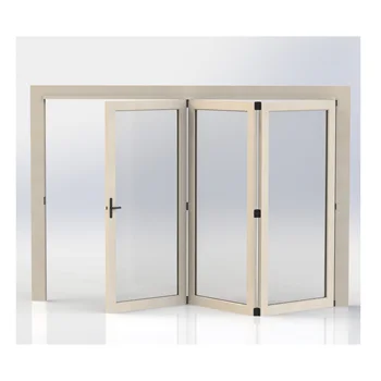 From Foshan Latest Design Bi-Folding Doors Waterproof Puertas Abatibles Aluminum Frame Folding Doors