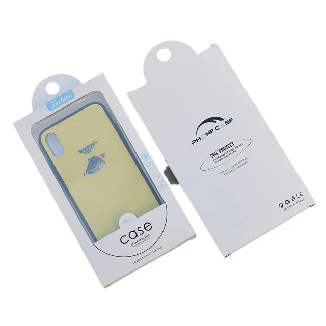 Apple phone case universal packaging box, cardboard box, matching vacuum plastic window transparent paper box