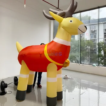 Giant Christmas advertising inflatable reindeer cartoon model for event decoration