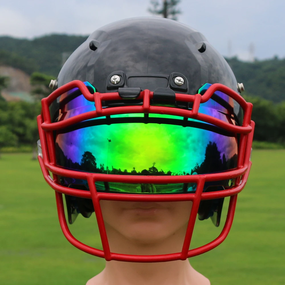 dark football helmet visor Black Gold Smoked EliteTek Sports Clear visors meet NHFS regulations Dark Amber Visor Football New