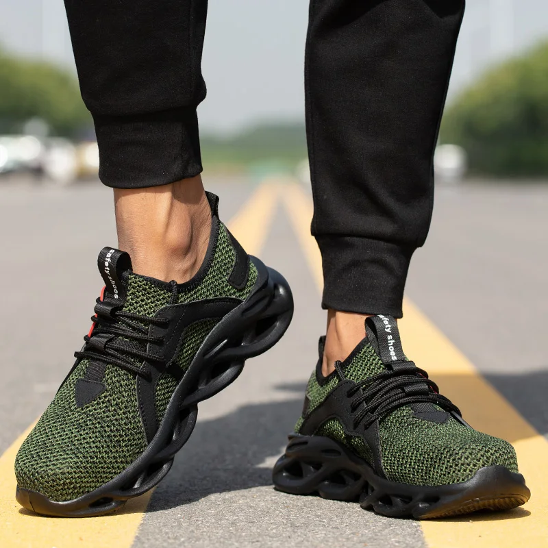 Safety Shoes Men Puncture-Proof Work Sneakers