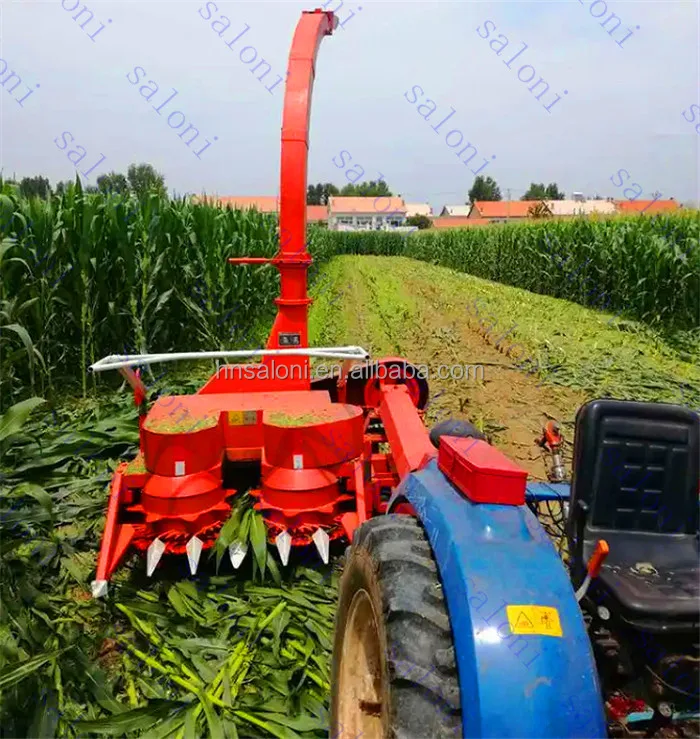 Double Rows Corn Stalk Silage Forage Harvester Machine Napier Grass ...