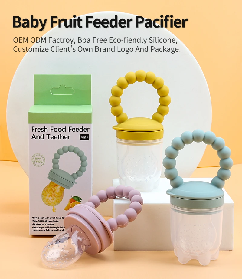 Custom Eco-friendly Kids Fruit Pacifier Baby Fresh Fruit Food Nibbler ...