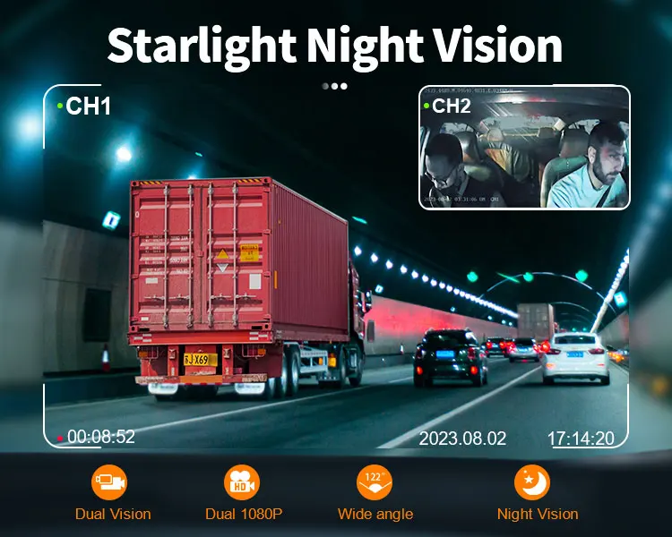 Newest 4G AI Dash Cam with Dual Lens, ADAS, GPS & Motion Detection ...
