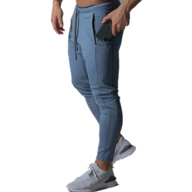 Men Joggers Pants Zipper Pockets Casual 