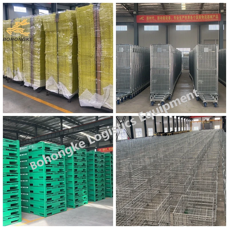 Wire Meat Packing Bhk C14 Foldable Stackable Storage Wire Mesh Container Stillage Cage ...