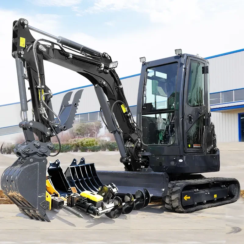 New 2.0 Ton Operating Weight Mini Digger Excav Mini Crawler Excavator Earth-moving Machinery Mini Excavator for Sale With Cab
