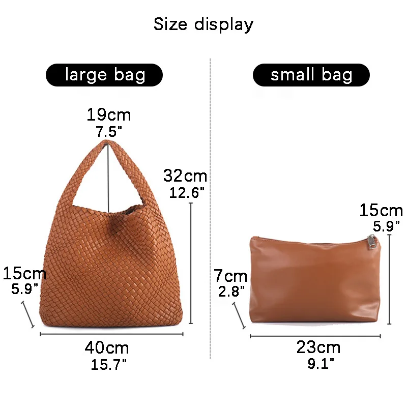 Large Capacity Shoulder Bag Weave Wholesale Low Prices Designers Famous