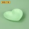 Green peach heart plate 1 pack