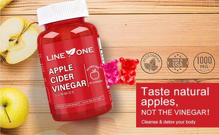 Wholesale Private Label Natural Apple Cider Vinegar Gummies With Vitamins 60 Gummies details