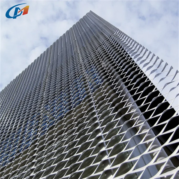 PVDF Coating Raised Aluminum Expanded Perforated Metal Mesh Sheet Wall Cladding for Architectural Mesh Uses