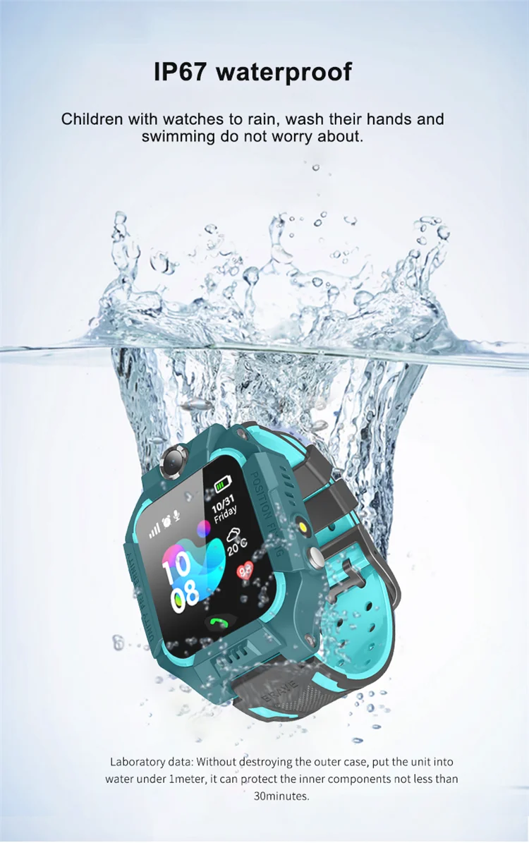 Valdus Q19: Reloj inteligente para niños resistente al agua para aventuras y seguridad