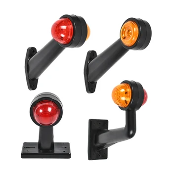 The car is equipped with yellow and red two-color double-sided width light driving tips to work 12V/24VLED truck side taillights