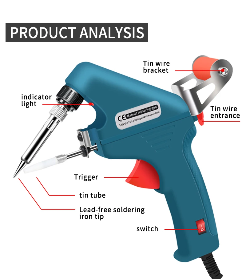 100w Automatic Delivery Tin Gun Soldering Iron Soldering Electronic