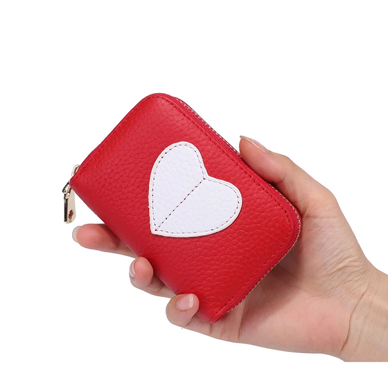 Модный женский кошелек с RFID-блокировкой на молнии маленький короткий из натуральной кожи