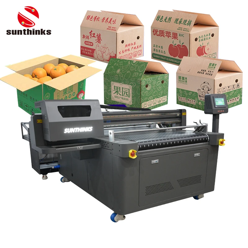 Sunthinks 2023 New Listing Inkjet One Pass Printing Machine Printer High Speed Single Pass Inkjet Corrugated Carton Box Printer