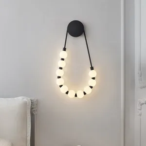 JACKSUN Wall Light Modern PC Ball Wall Sconce Bedroom Lamp for Hallway Kitchen Dining Room Indoor Vanity Lighting