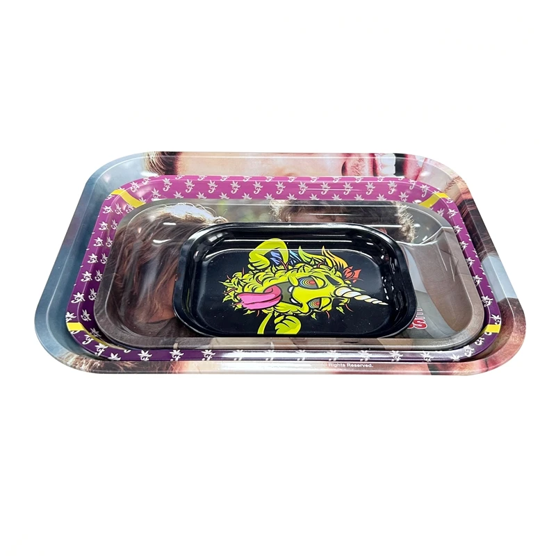 Multiple Size Custom Logo Small Size Rolling Metal Tin Tray Tinplate