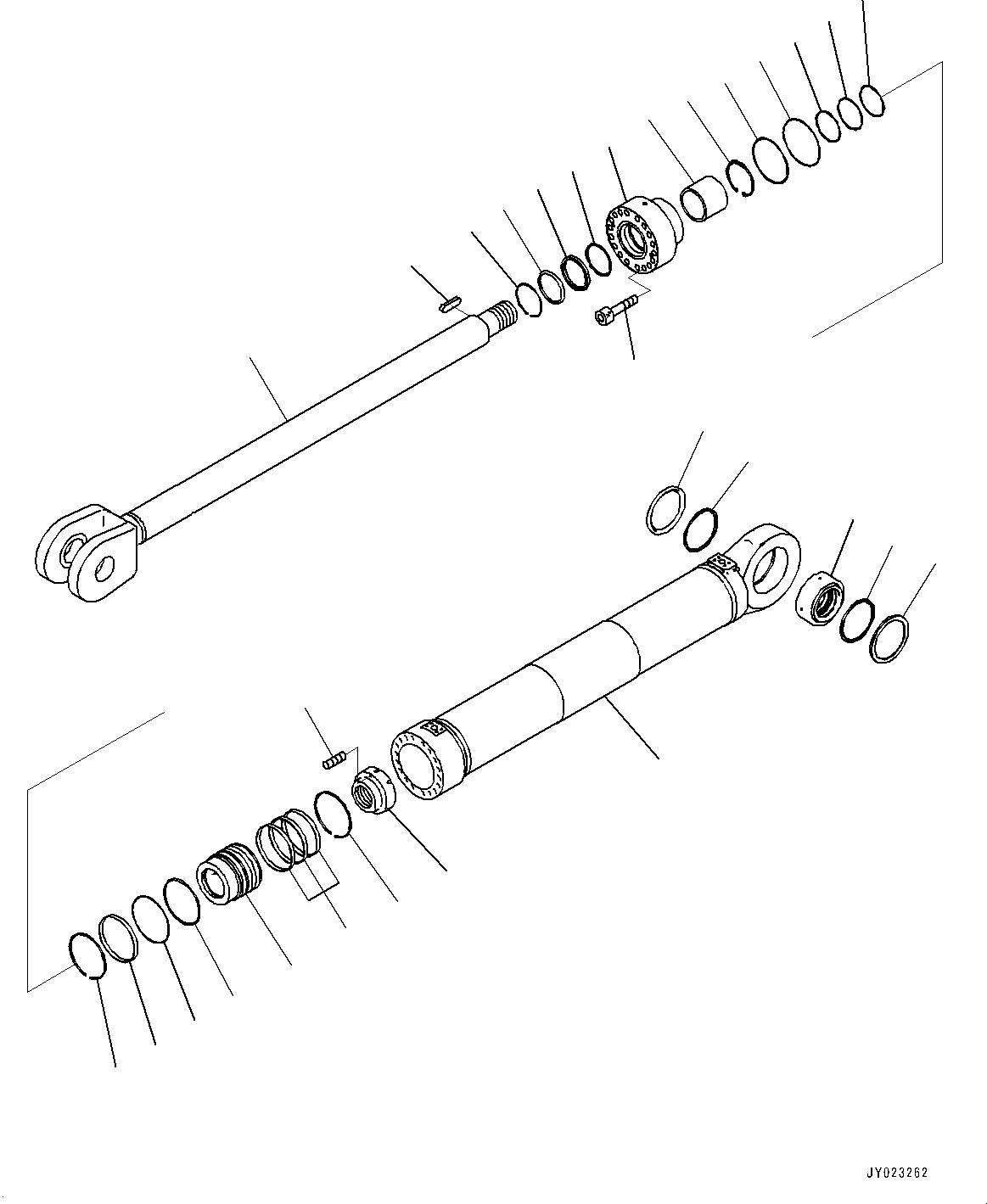Excavator PC2000 bucket boom arm hydraulic stick cylinder 707-e1-01830 707-e1-01850 hydraulic cylinder parts for Komatsu