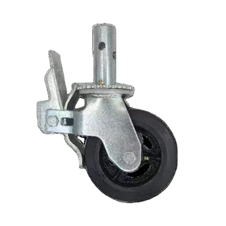 Adjustable Scaffold Caster and Wheels with Locking Brake for Scaffolding or Frame System
