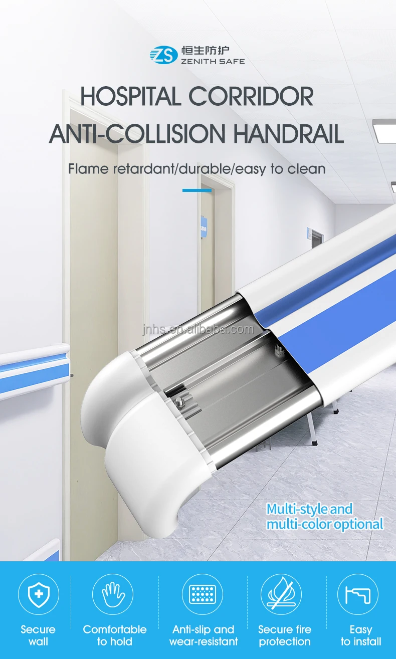 Hand Rails Hospital 159mm PVC Hospital Handrail - Durable & Water Resistant