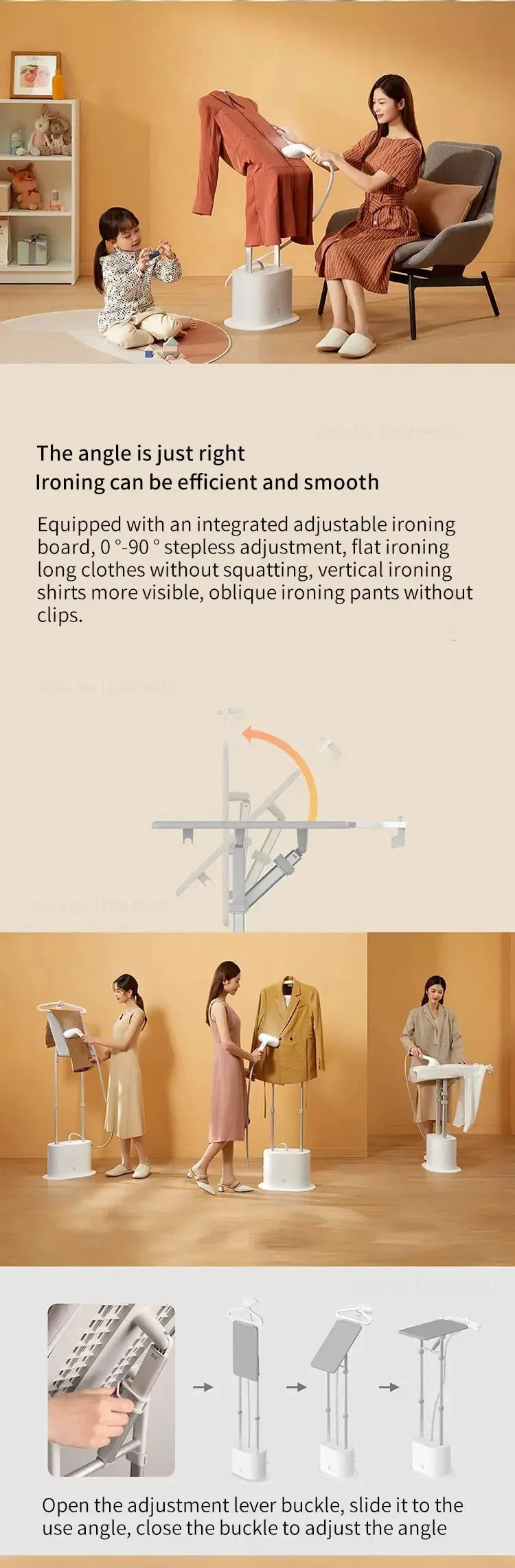 Xiaomi Mijia Supercharged Electric Garment Steamer Multi-angle Ironing ...