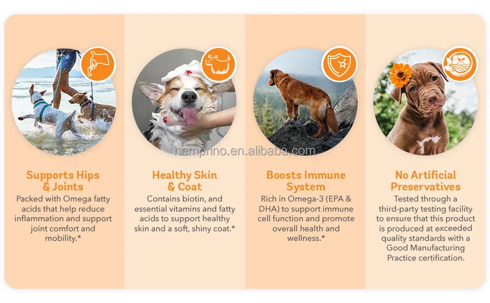 Omega-3 For Dogs Fish Oil for Pet Shedding Skin Allergy