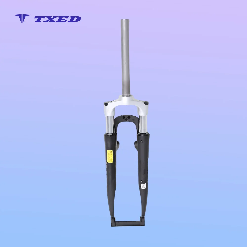 Durable TXED Aluminum Suspension Front Fork Coil Spring 63mm Travel 26-Inch Disc Brake E-Bike/Bicycle BMX Road Bikes Kids' Bikes
