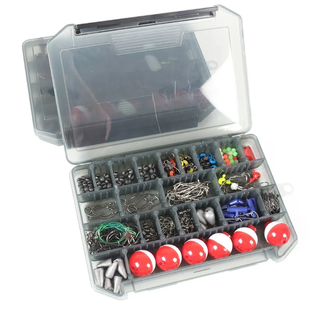 bullets for fishing tackle box 268pcs Fishing Accessories Kit Jig Hooks Bullet Bass Casting Weights  Fishing Swivels Snaps Octopus Hooks Fishing Tackle Set with