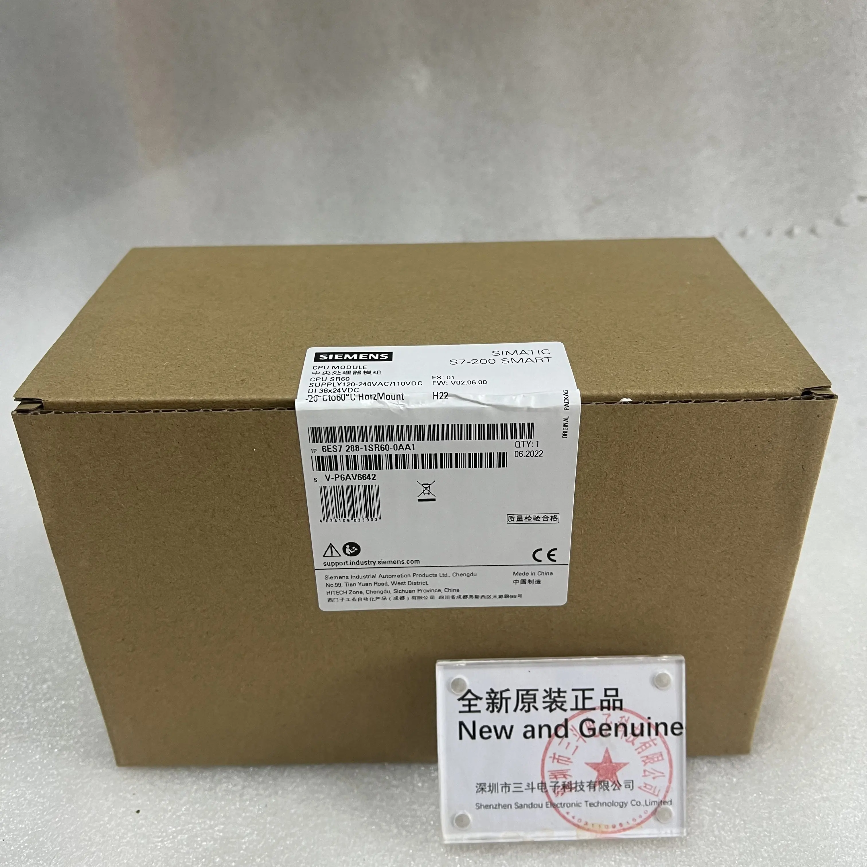 Siemens PLC CPU Module 6ES7288-1SR60-0AA1 Siemens PLC CPU Module 6ES7288-1SR60-0AA1