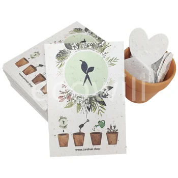 100% Handcrafted Recycled Wildflower Plantable Seed Paper Card