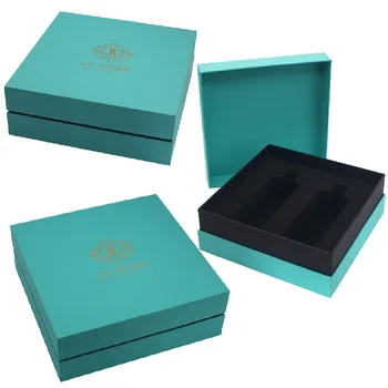 Custom Printing Luxury Rigid Folding Black Paper Packaging  Gift Box with Logo