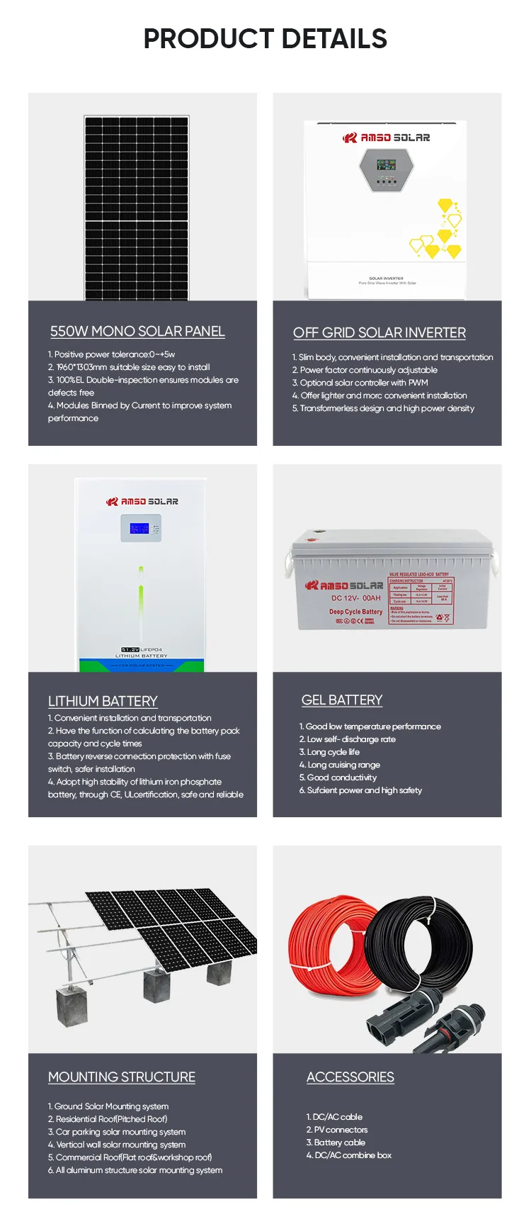 Complete Set 15Kw Solar Panels System on Off Grid Solar System 5000 ...