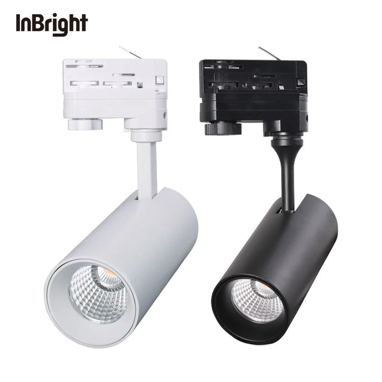 Adjustable COB LED Track Light Rail System 12W 20W 36W Anti Glare Track Spot Light