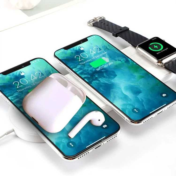 2020 новое беспроводное зарядное устройство shenzhen fantasy Смарт часы Зарядка держатель мобильного телефона 3 в 1 быстрая зарядка банка qi Беспроводная зарядка