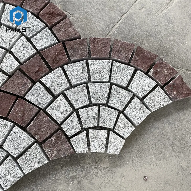 product red and white granite schist garden interlock curve 3cm irregular paving stone-4