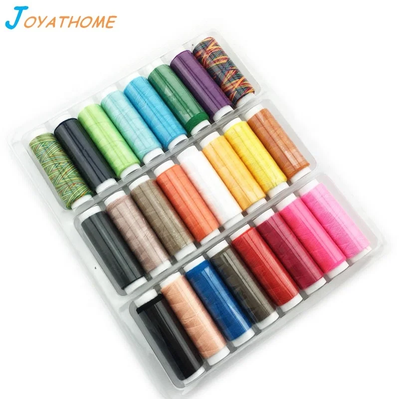 Sewing Thread Assortment Cotton Spools Thread Set for Sewing Machine/ DIY Sewing 24 Colors 1000 Yards Each 