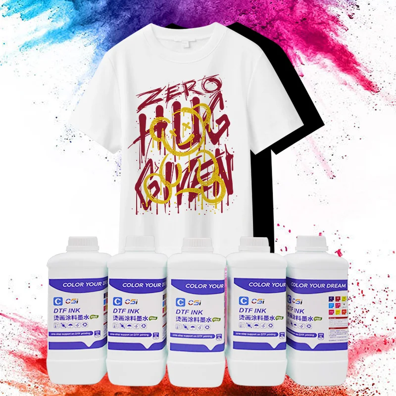 1000ml Dtf Ink and Powder Textile Printing Ink Dtf Ink for Epson I3200 4720 Dtf Film Printer